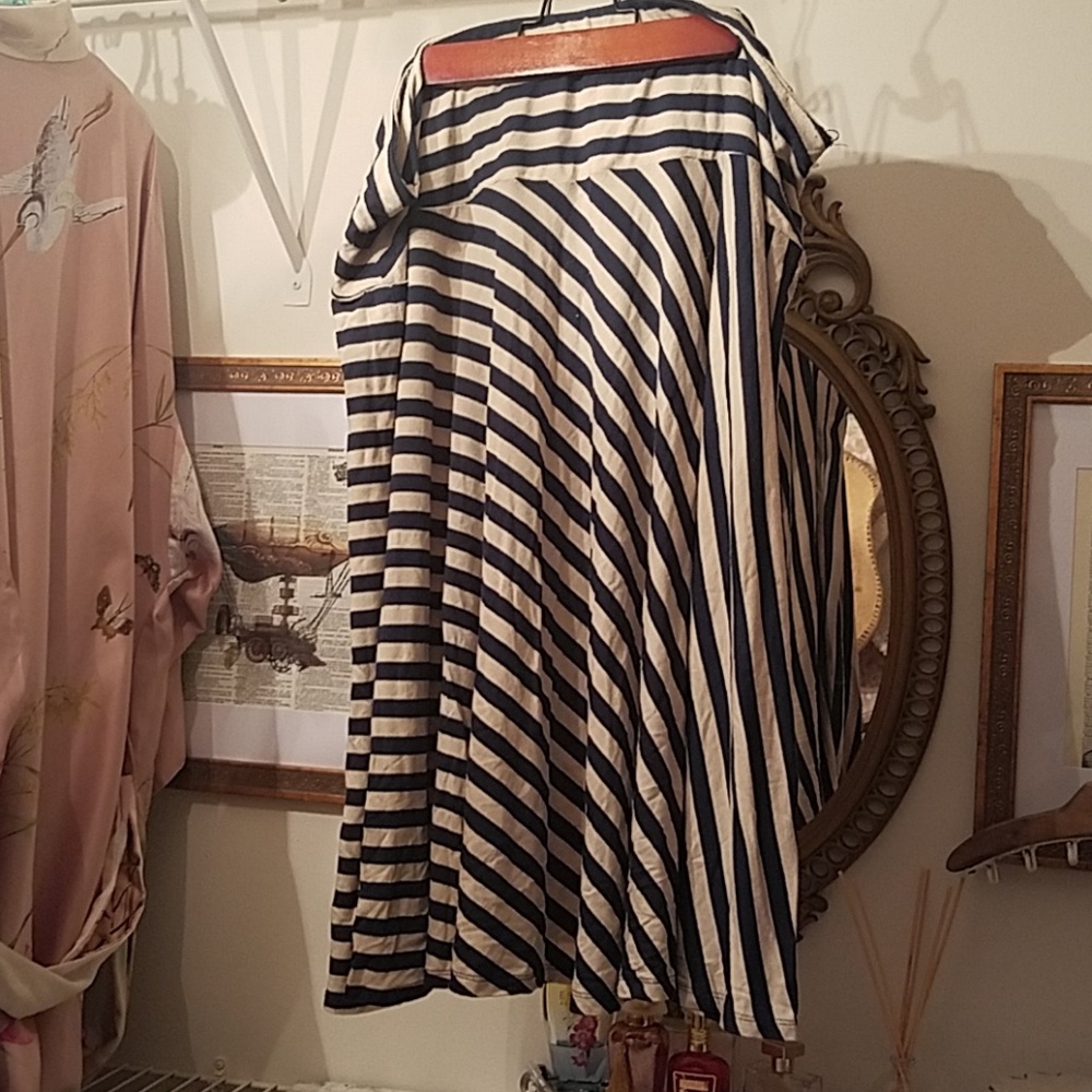 Nautical stripes skirt 2x